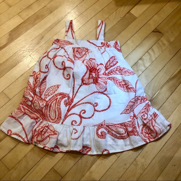 Gap summer dress, orange/white with paisley print - Picture 2 of 5
